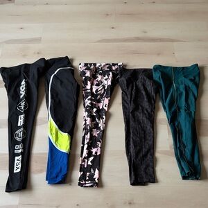 lot of 5 pairs of Victoria's Secret and VSX leggings womens sz small and sz 4